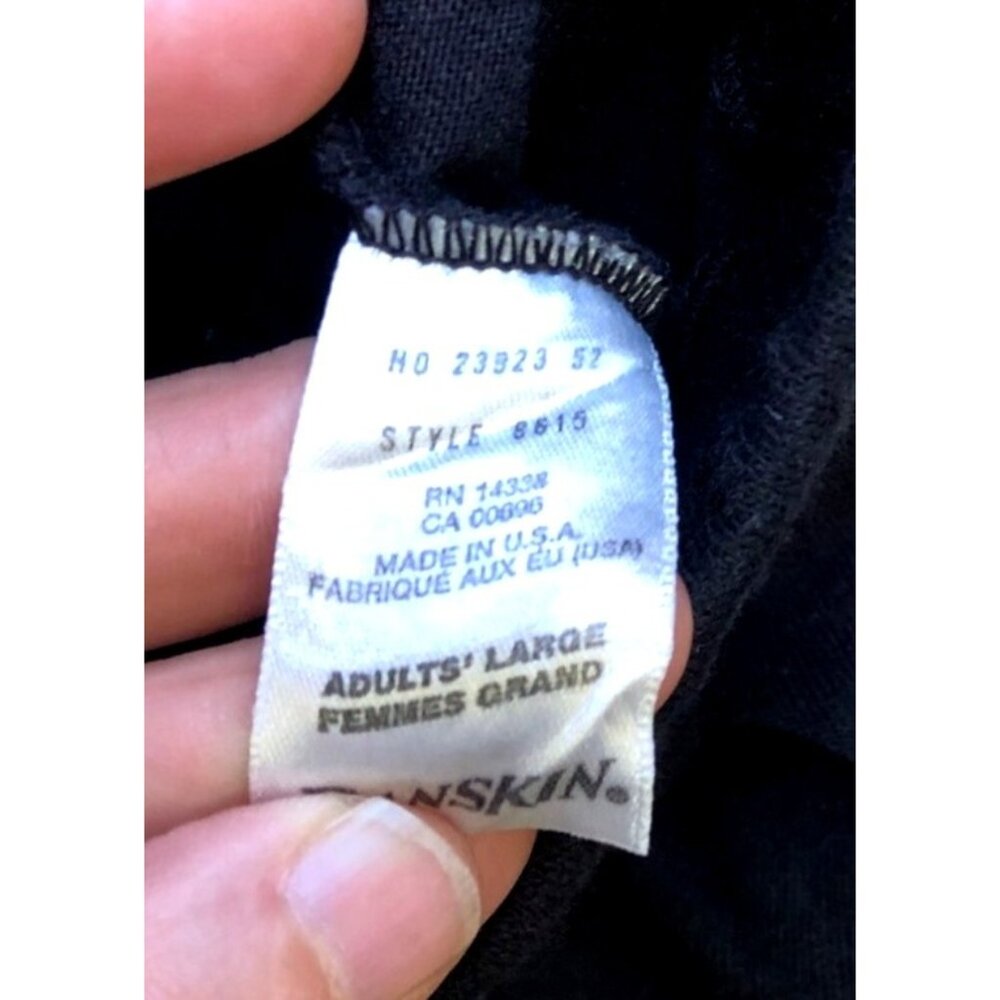 Vintage NOS w Tag Danskin Sportwear Womens Relaxed Fit Athletic Pants Black Sz L - Picture 3 of 5